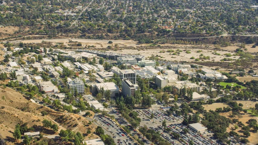 The research and development center, JPL, Pasadena, California Aerial Stock Photo AX0159_072.0000384 | Axiom Images