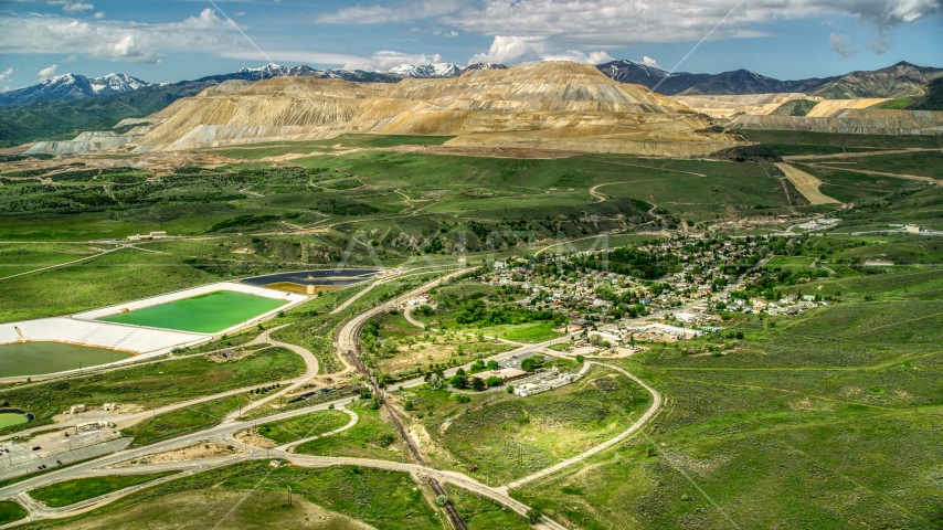 Bingham Canyon Mine, Copperton Utah Aerial Stock Photo Aerial Stock Photo AX130_029_0000002 | Axiom Images