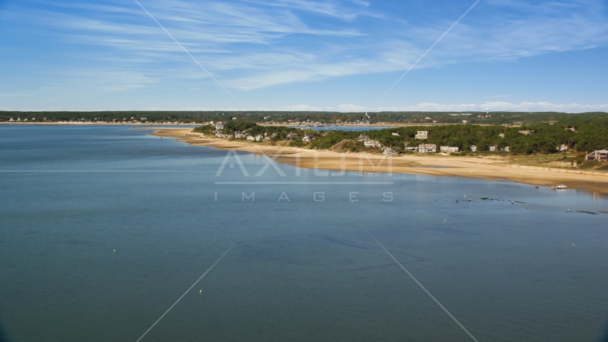 Chipman's Cove and beachfront homes, Wellfleet, Massachusetts Aerial Stock Photo AX143_193.0000000 | Axiom Images