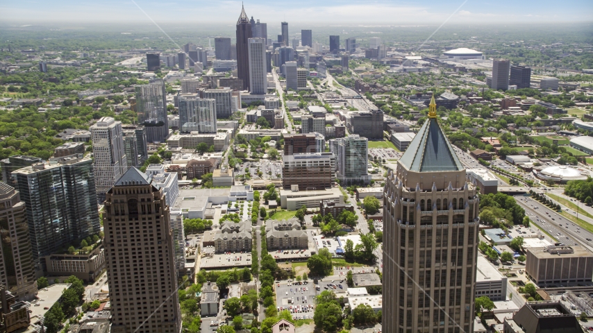 GLG Grand, One Atlantic Center,  Midtown Atlanta skyscrapers, Georgia Aerial Stock Photo AX36_016.0000217F | Axiom Images