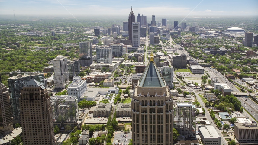 GLG Grand, One Atlantic Center,  Midtown Atlanta skyscrapers, Georgia Aerial Stock Photo AX36_016.0000289F | Axiom Images