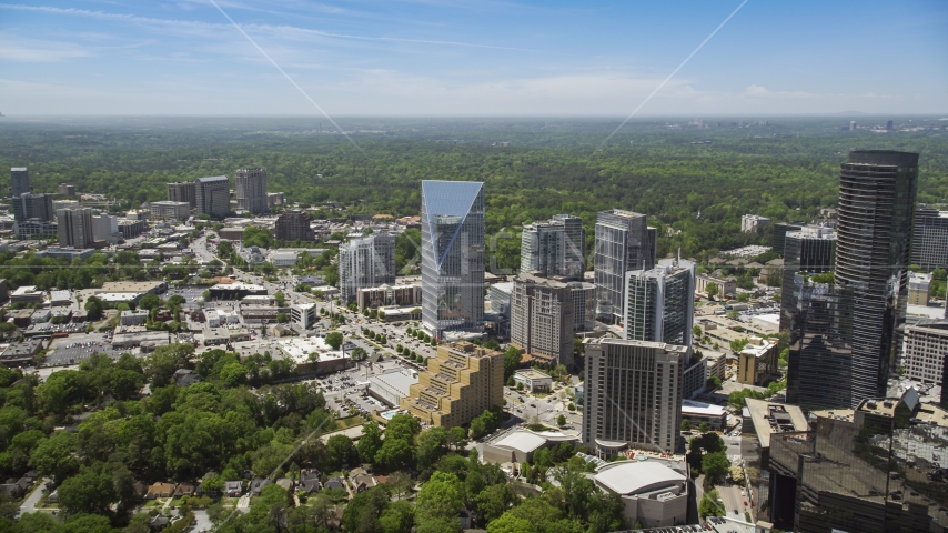 Terminus Atlanta, high-rises and office buildings, Buckhead, Georgia Aerial Stock Photo AX36_066.0000090F | Axiom Images