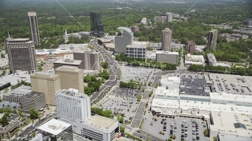 Peachtree Road near The Pinnacle, Buckhead, Georgia Aerial Stock Photo AX36_070.0000089F | Axiom Images