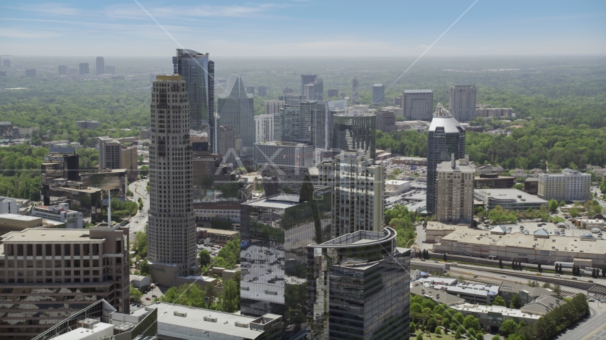 Skyscrapers and high-rises, Buckhead, Georgia Aerial Stock Photo AX36_074.0000067F | Axiom Images