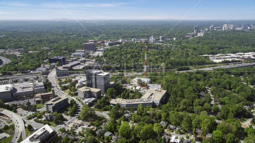 WSB TV station, Midtown Atlanta, Georgia Aerial Stock Photo AX37_022.0000048F | Axiom Images