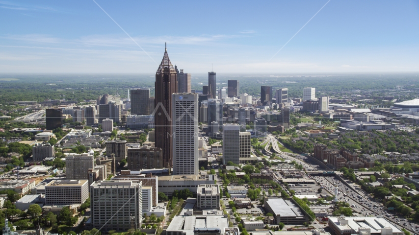 Bank of America Plaza, At&t Midtown Center, Midtown Atlanta, Georgia Aerial Stock Photo AX37_026.0000084F | Axiom Images