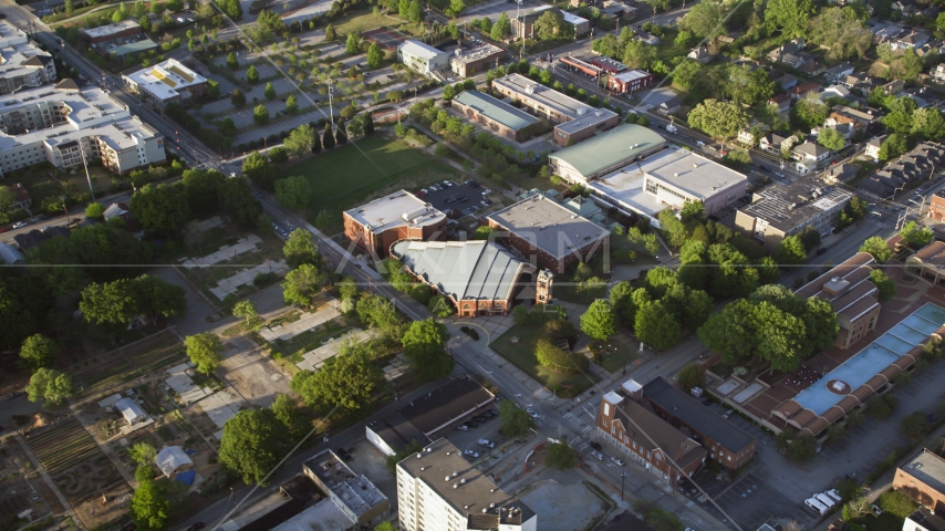 Martin Luther King Jr. National Historic Site, Atlanta, Georgia Aerial Stock Photo AX39_006.0000177F | Axiom Images