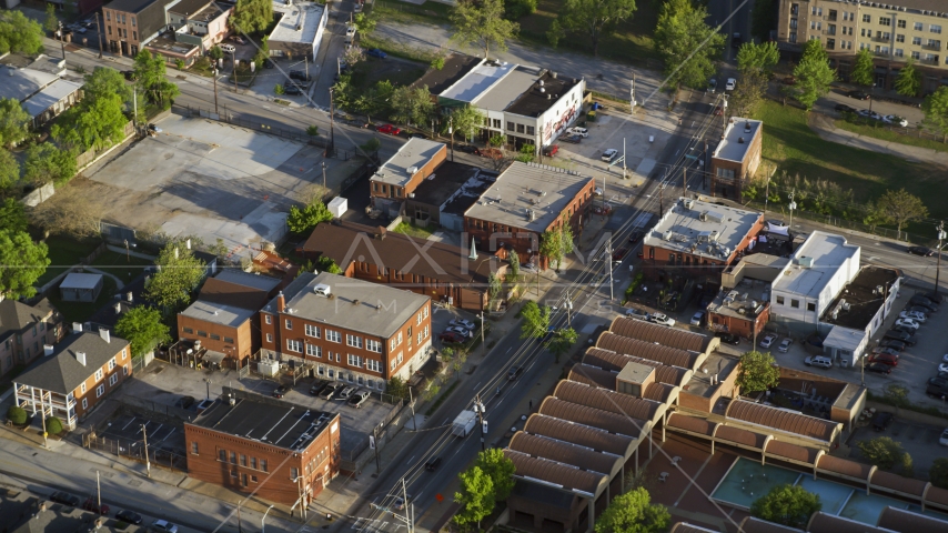 Our Lady of Lourdes Catholic Church, East Atlanta, Georgia Aerial Stock Photo AX39_010.0000146F | Axiom Images