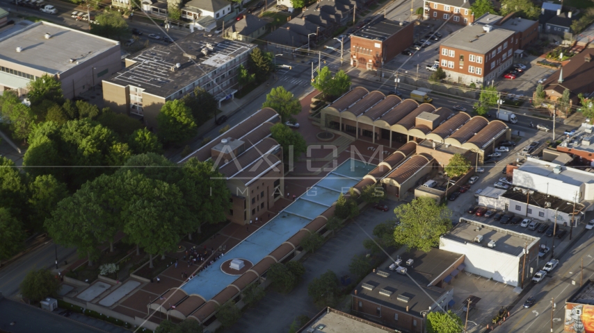 Martin Luther King Jr. Memorial Fountain, Atlanta, Georgia Aerial Stock Photo AX39_012.0000090F | Axiom Images