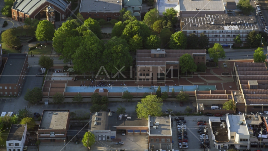 Martin Luther King Jr. Memorial Fountain, Atlanta, Georgia Aerial Stock Photo AX39_013.0000131F | Axiom Images