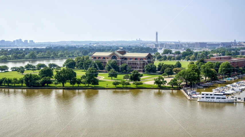 Roosevelt Hall, Home to the National War College in Washington DC Aerial Stock Photo AXP075_000_0004F | Axiom Images