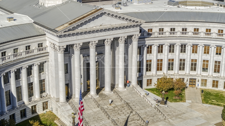 The front steps of the Denver City Council building in Downtown Denver, Colorado Aerial Stock Photo DXP001_000154 | Axiom Images