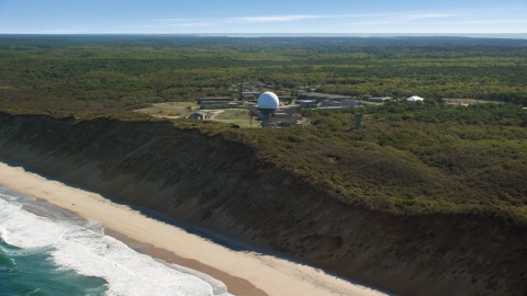 AX144_016.0000032 - Aerial stock photo of The North Truro Air Force Station, Cape Cod, Truro, Massachusetts