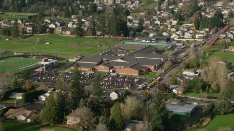 Washougal High School in Washougal, Washington Aerial Stock Photos | AX154_202.0000125F