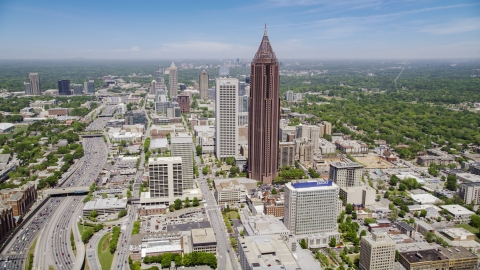 Bank of America Plaza, Midtown Atlanta, Georgia Aerial Stock Photos | AX36_008.0000053F