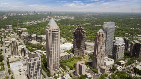 Midtown skyscrapers, Atlanta, Georgia Aerial Stock Photos | AX36_012.0000388F