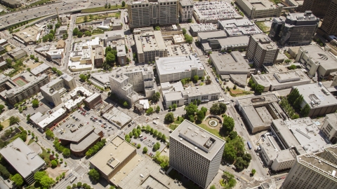 Office buildings around Hurt Park in Downtown Atlanta, Georgia Aerial Stock Photos | AX36_025.0000074F