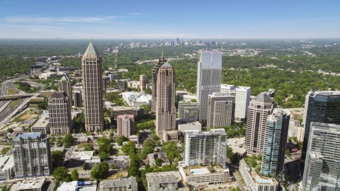 Midtown skyscrapers, Atlanta, Georgia Aerial Stock Photos | AX37_020.0000031F