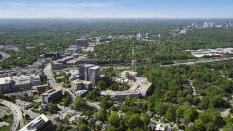 WSB TV station, Midtown Atlanta, Georgia Aerial Stock Photos | AX37_022.0000048F