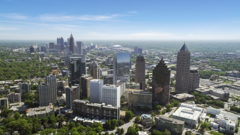 Midtown office buildings and skyscrapers, Atlanta, Georgia Aerial Stock Photos | AX37_024.0000061F