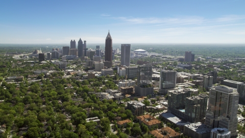 Midtown Atlanta skyscrapers near Downtown, Georgia Aerial Stock Photos | AX37_037.0000236F