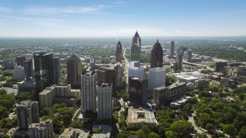 Midtown Atlanta skyscrapers, Georgia Aerial Stock Photos | AX37_038.0000027F