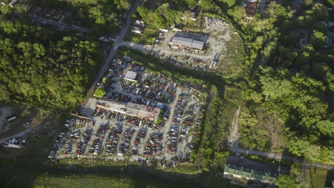 Bird's eye of a junkyard, West Atlanta, Georgia Aerial Stock Photos | AX39_001.0000280F