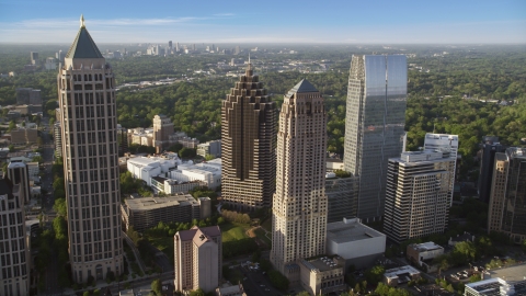 Midtown skyscrapers near Promenade II, Atlanta, Georgia Aerial Stock Photos | AX39_023.0000132F