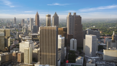 Skyscrapers and high-rises, Downtown Atlanta, Georgia Aerial Stock Photos | AX39_045.0000264F