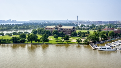 AXP075_000_0004F - Aerial stock photo of Roosevelt Hall, Home to the National War College in Washington DC