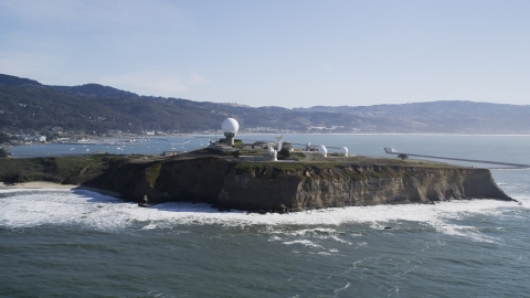 DFKSF15_068.0000254 - Aerial stock photo of Pillar Point Air Force Station in Half Moon Bay, California