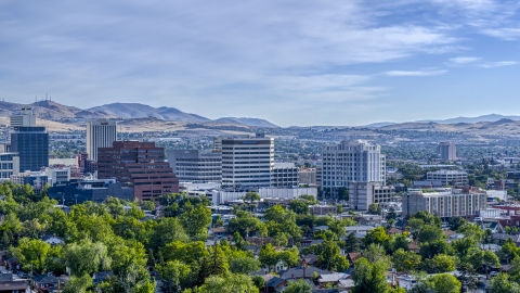 A group of office buildings in Reno, Nevada Aerial Stock Photos | DXP001_006_0012