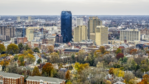 DXP001_099_0004 - Aerial stock photo of A view of the city's skyline in Downtown Lexington, Kentucky