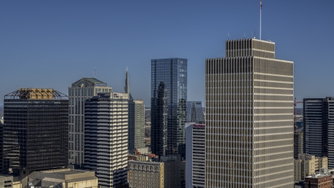 The towering 505 skyscraper and Tennessee Tower in Downtown Nashville, Tennessee Aerial Stock Photos | DXP002_113_0008