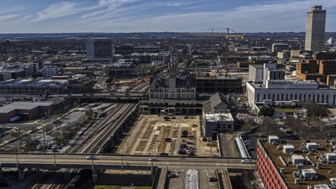 Union Station Hotel in Downtown Nashville, Tennessee Aerial Stock Photos | DXP002_118_0011