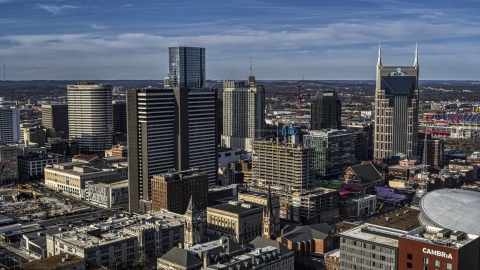 The Renaissance Hotel, a high-rise in Downtown Nashville, Tennessee Aerial Stock Photos | DXP002_119_0002