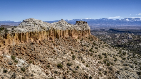 The top of a desert mesa in New Mexico Aerial Stock Photos | DXP002_133_0008