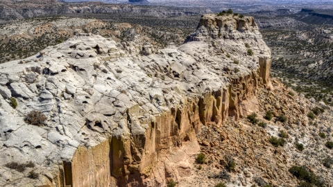 The top of a rugged desert mesa in New Mexico Aerial Stock Photos | DXP002_133_0009