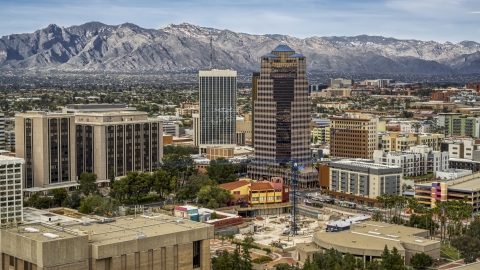 DXP002_145_0007 - Aerial stock photo of The One South Church office building in Downtown Tucson, Arizona