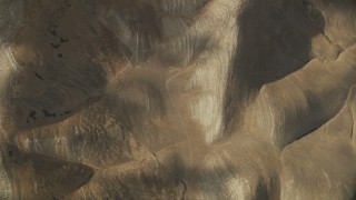 8K aerial stock footage of a bird's eye view of hills in the Southern California desert Aerial Stock Footage | AF0001_001022