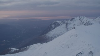 4K aerial stock footage of mountains and Eagle River, Alaska Aerial Stock Footage | AK0001_0084