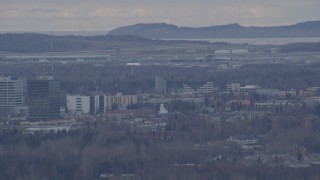 AK0001_0244 - 4K aerial stock footage Ted Stevens Anchorage International Airport, Anchorage, Alaska