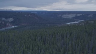 4K aerial stock footage flying over forest revealing Tazlina River Valley, Alaska Aerial Stock Footage | AK0001_1023