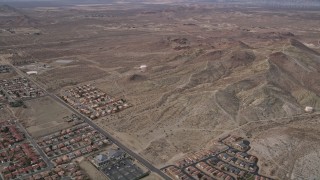 AX0006_100 - 5K aerial stock footage desert residential neighborhoods in Rosamond, California