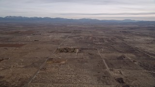 5K aerial stock footage of desert background VFX Plate of the Mojave Desert, California Aerial Stock Footage | AX0006_104