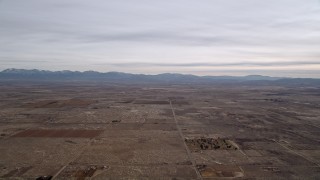 5K aerial stock footage of VFX Plate of desert background in the Mojave Desert, California Aerial Stock Footage | AX0006_105