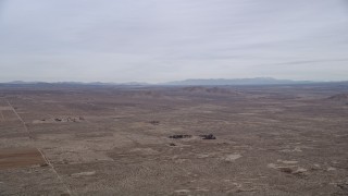 5K aerial stock footage of a desert Background VFX Plate of the Mojave Desert, California Aerial Stock Footage | AX0006_111