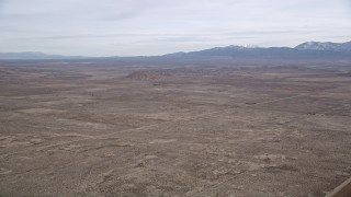 5K aerial stock footage of a VFX Background Plate of open desert in the Mojave Desert, California Aerial Stock Footage | AX0006_113