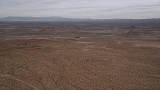 5K aerial stock footage of a VFX Plate of an open desert background, Mojave Desert, California Aerial Stock Footage | AX0006_127