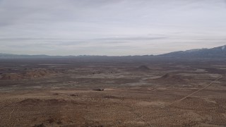 5K aerial stock footage of a Mojave Desert VFX Background Plate, California Aerial Stock Footage | AX0006_129